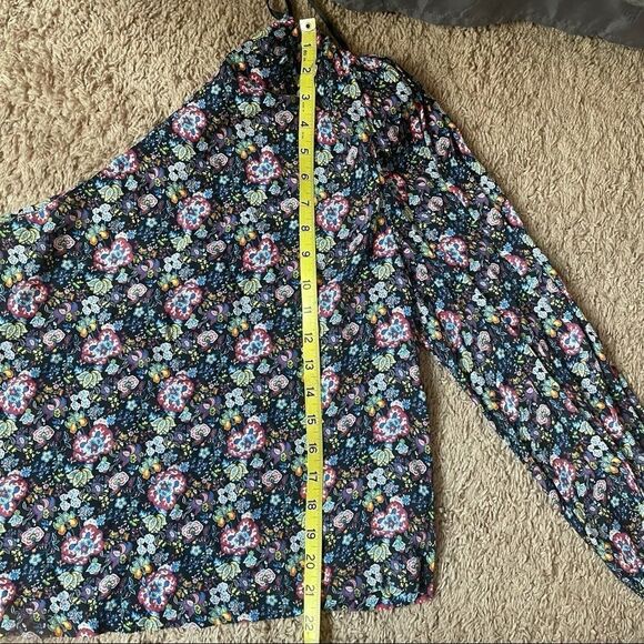 FRAME Floral One-Shoulder Blouse L - Picture 14 of 15